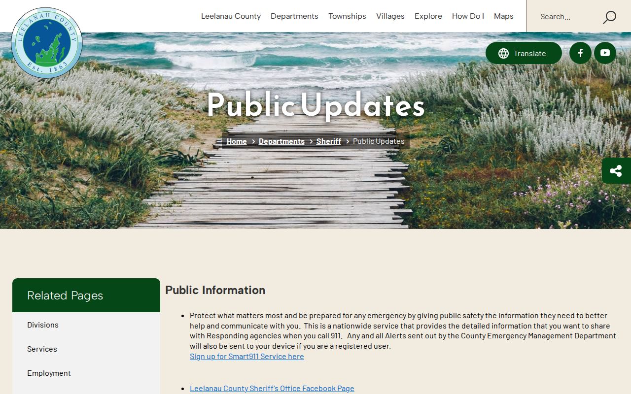 Leelanau County Sheriff arrest app and public updates