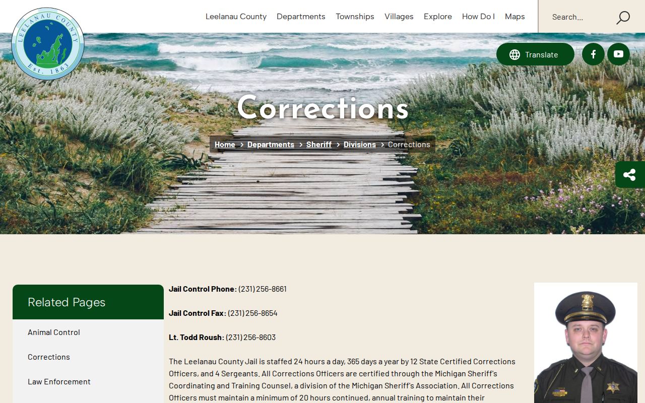 Leelanau County Corrections recent arrest roster fallback